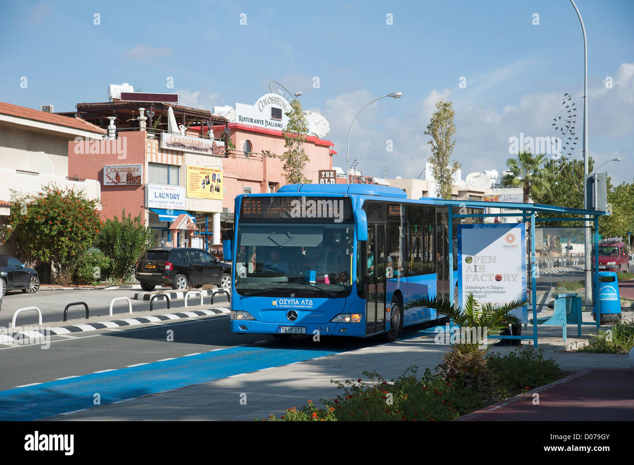 Local bus service Pafos Paphos Cyprus Stock Photo - Alamy