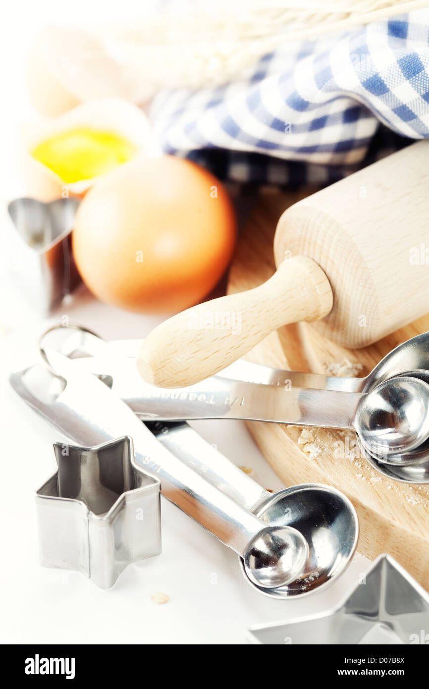 Basic baking ingredients Stock Photo Alamy