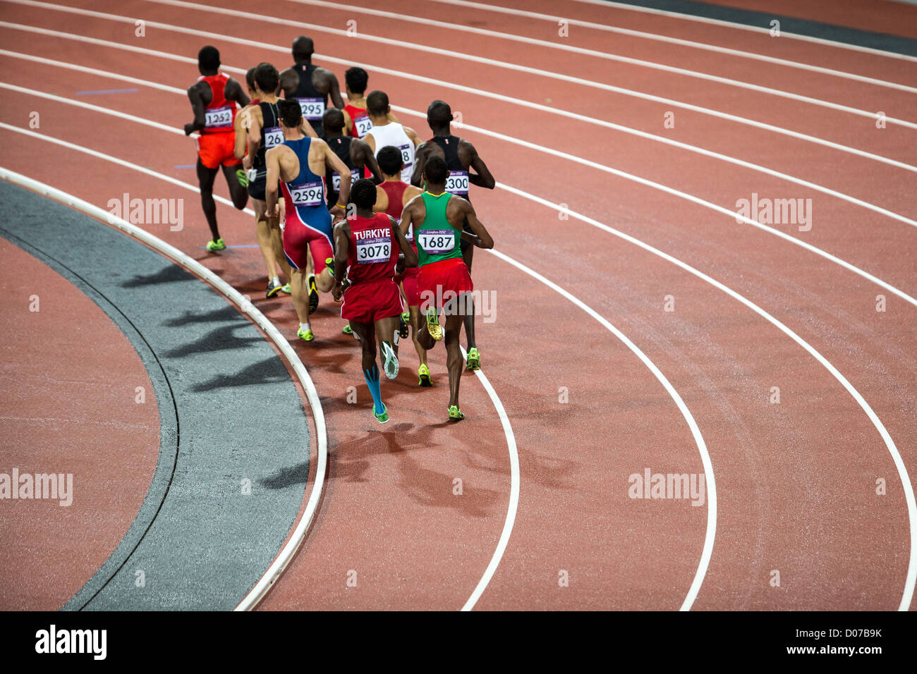 Men's 1500m final at the Olympic Summer Games, London 2012 Stock Photo