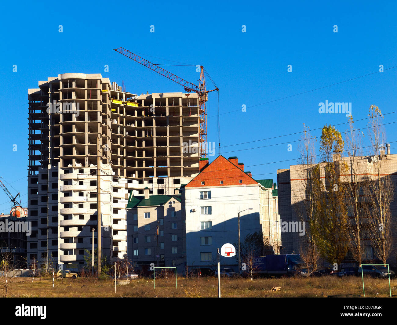 Construction of new residential buildings Stock Photo - Alamy