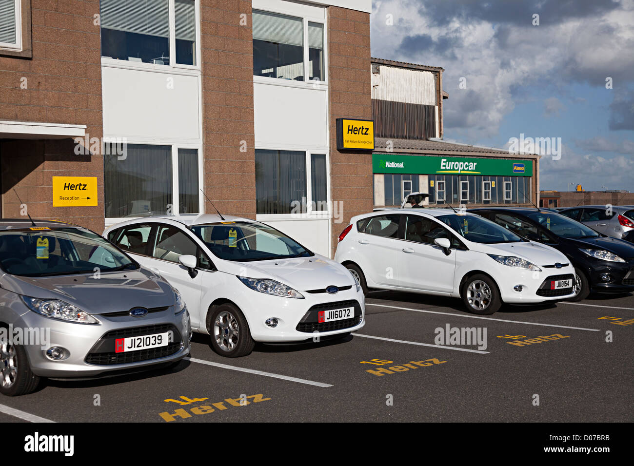 Hire car reception area for Hertz 