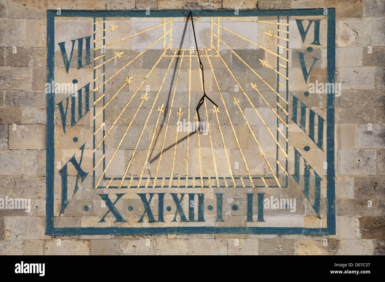Sun dial on Chichester cathedral England UK Stock Photo