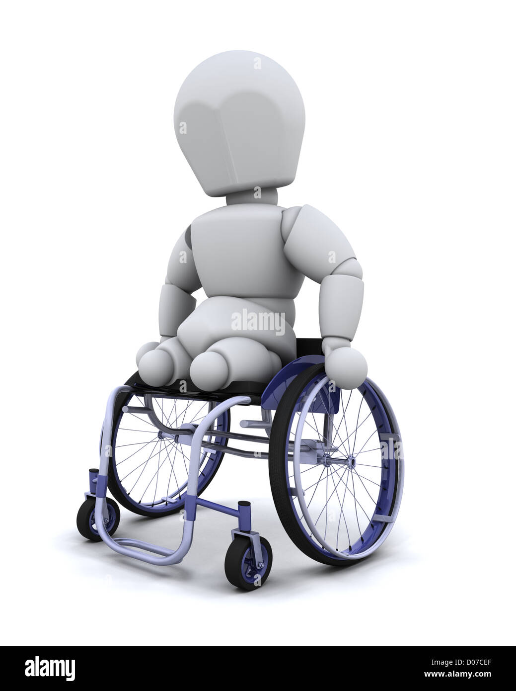 3d render of an amputee in a wheelchair Stock Photo - Alamy