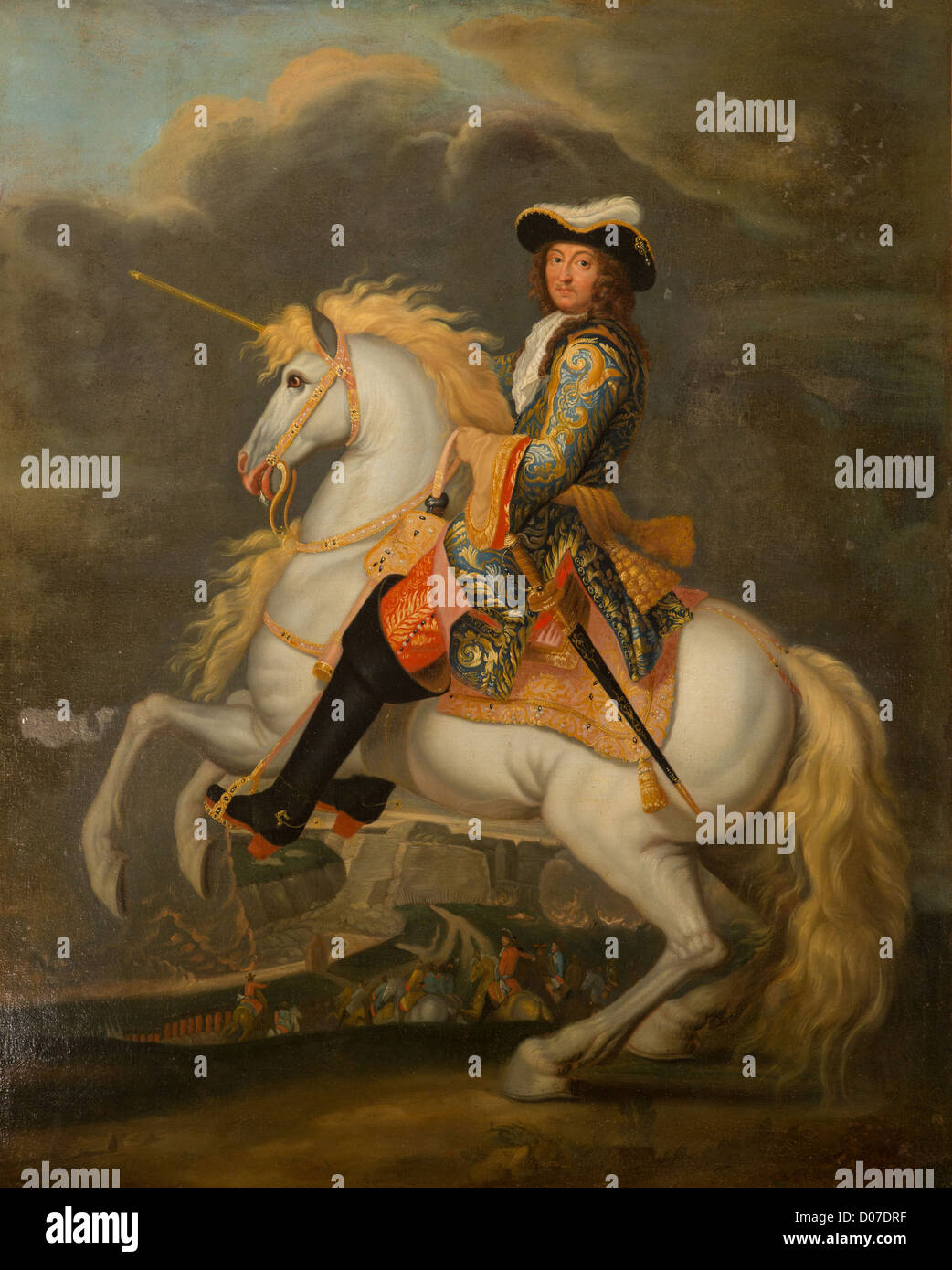 LOUIS XIV (1638-1715) KING FRANCE ON HORSEBACK DURING SIEGE BESANCON Stock Photo - Alamy