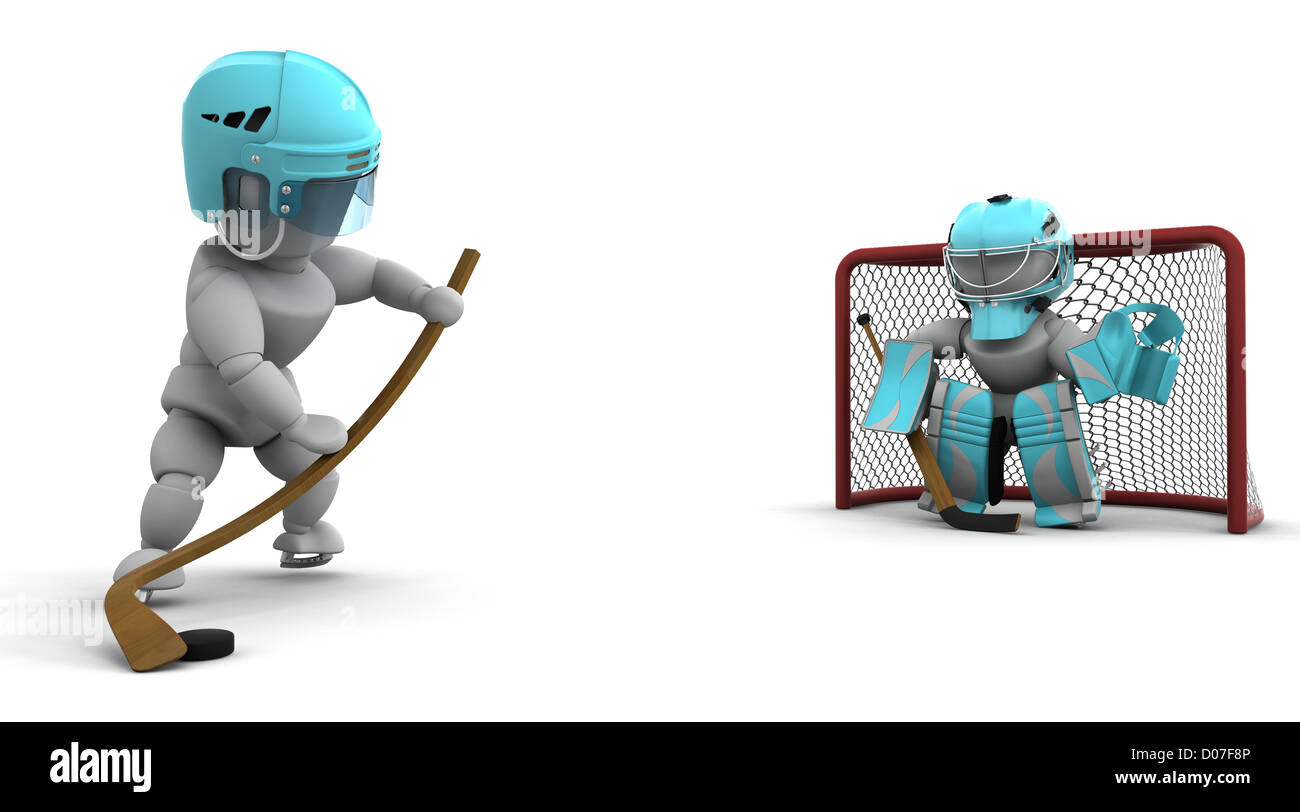 3D render of ice hockey players Stock Photo Alamy