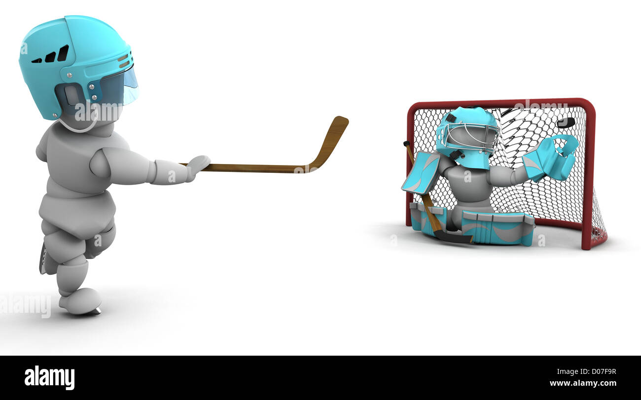3D render of ice hockey playerS Stock Photo Alamy
