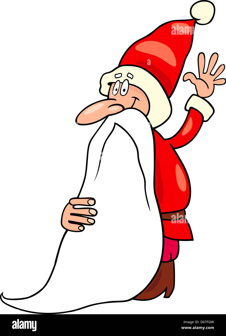 Cartoon Illustration of Funny Father Christmas or Santa Claus or Papa ...