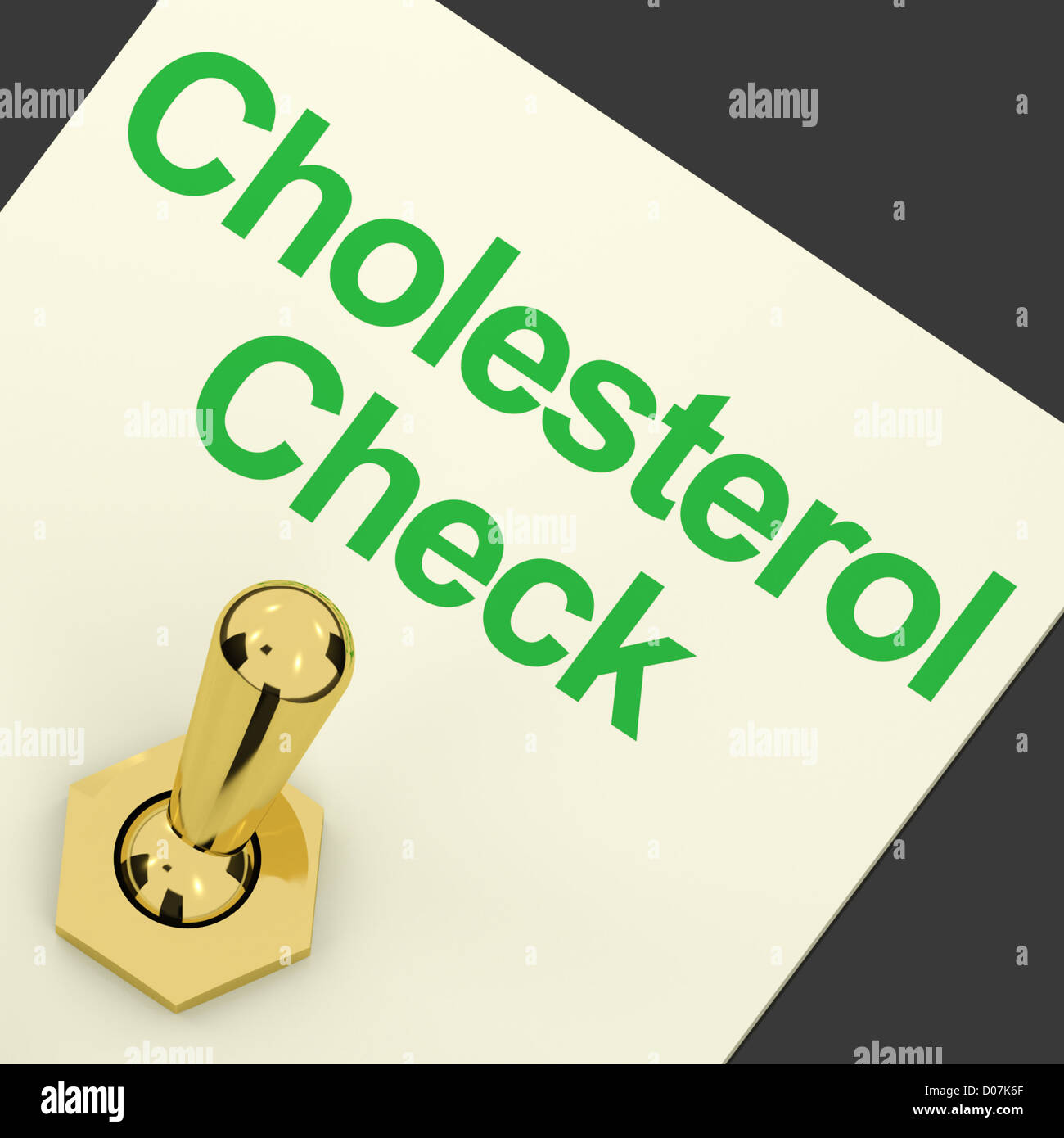 Cholesterol Check Switch On As Check For Hdl Level Stock Photo
