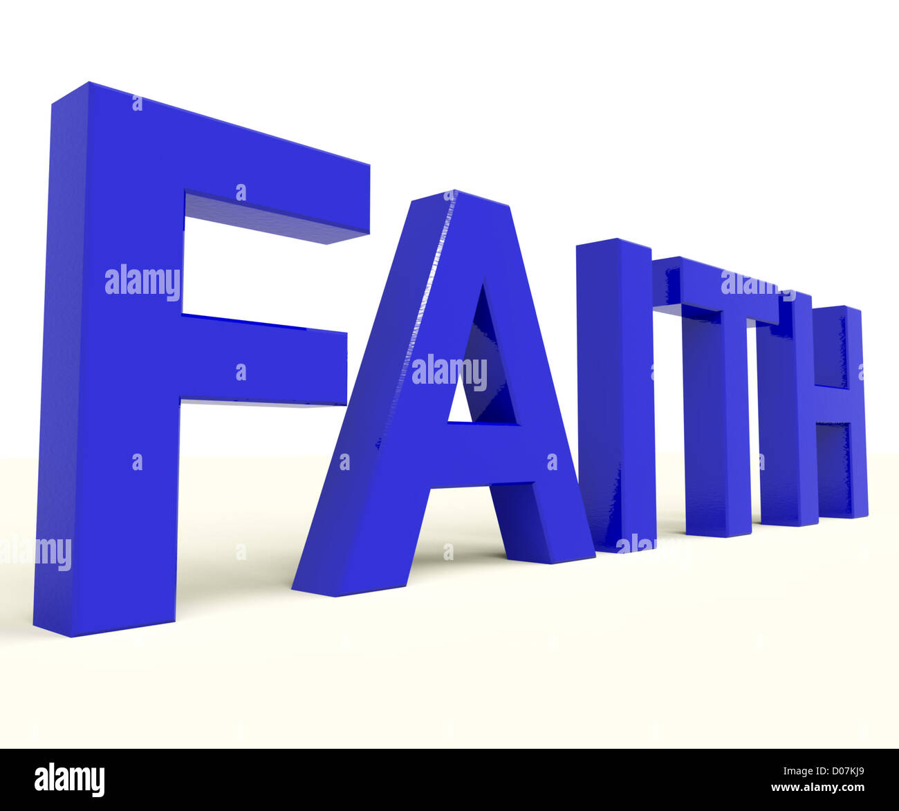 Faith Word Showing Spiritual Belief Or Trusting Stock Photo