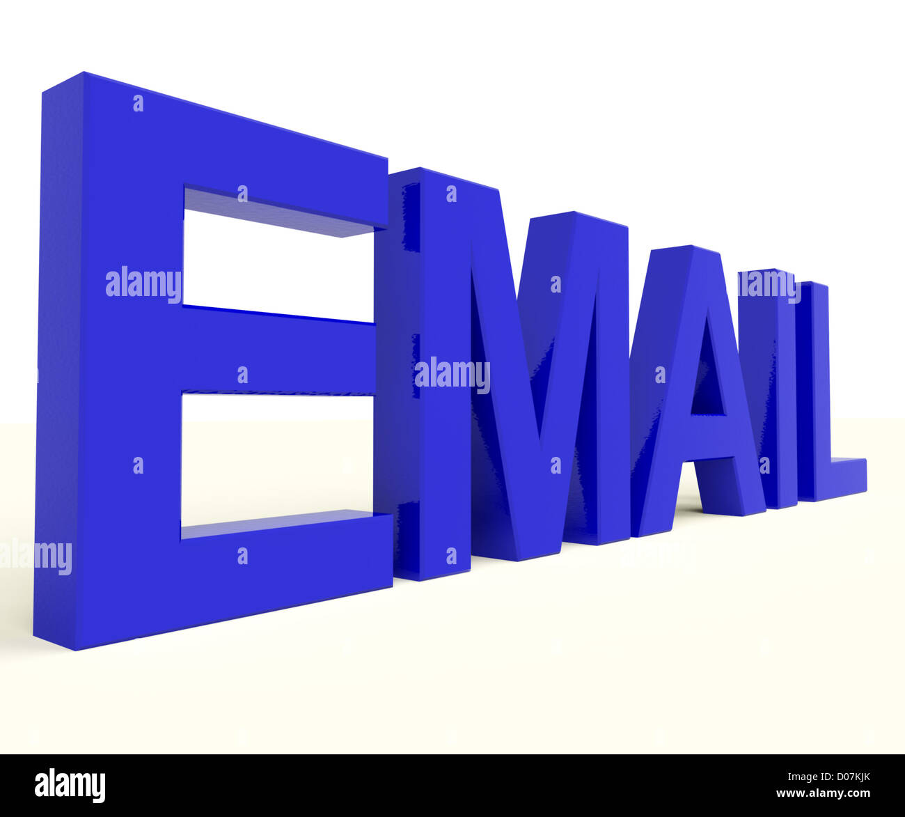 Email Word In Blue For Emailing Or Contact Stock Photo