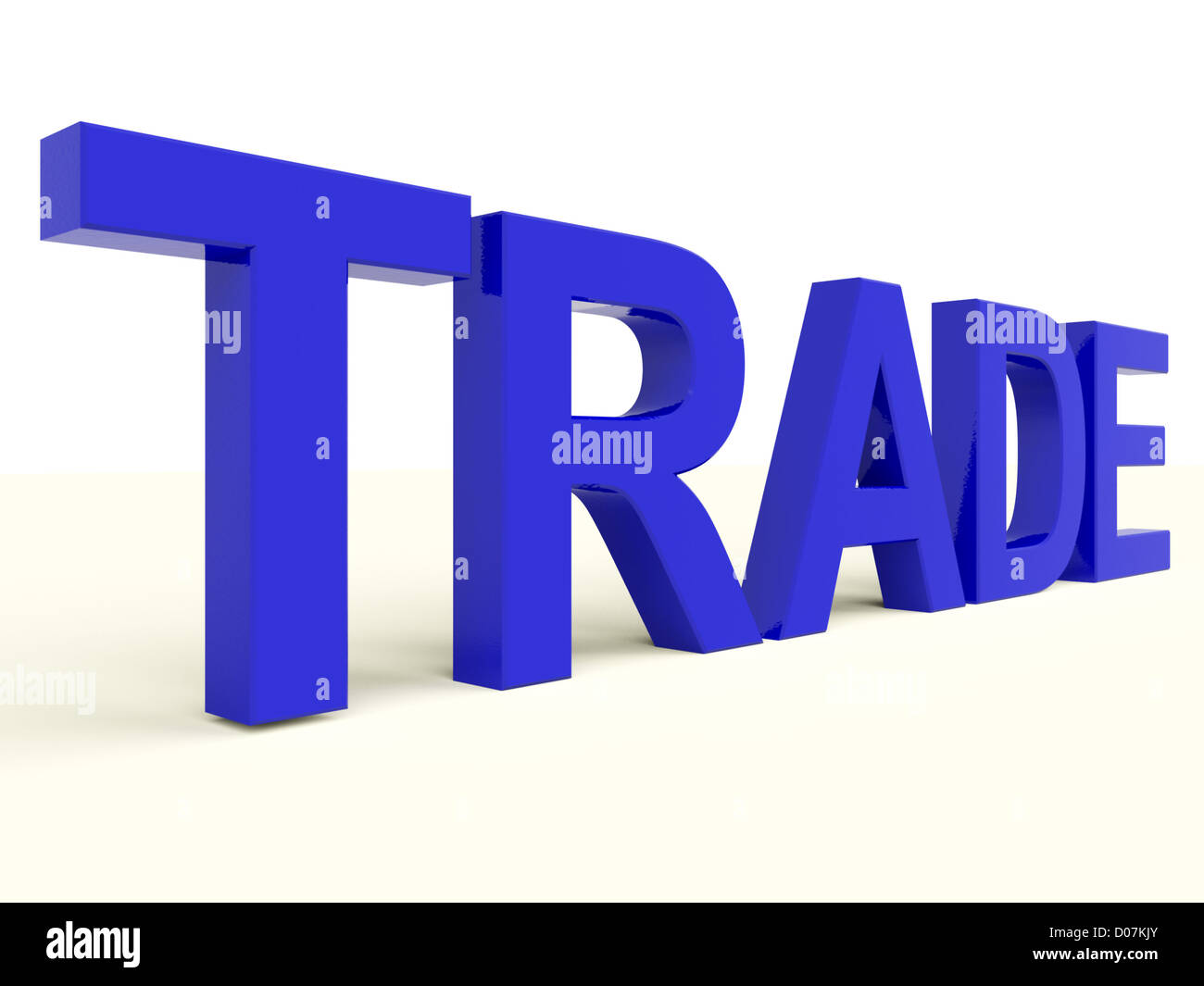 Trade Word Representing Import Export And Doing Business Stock Photo