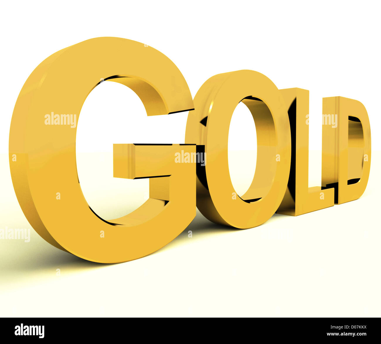 Gold Letters As Symbol For Success Or Riches Stock Photo