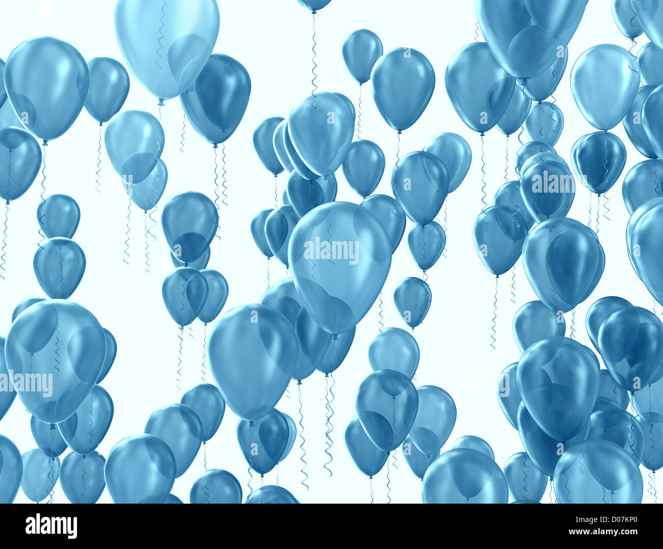 Celebration background group of blue balloons Stock Photo - Alamy