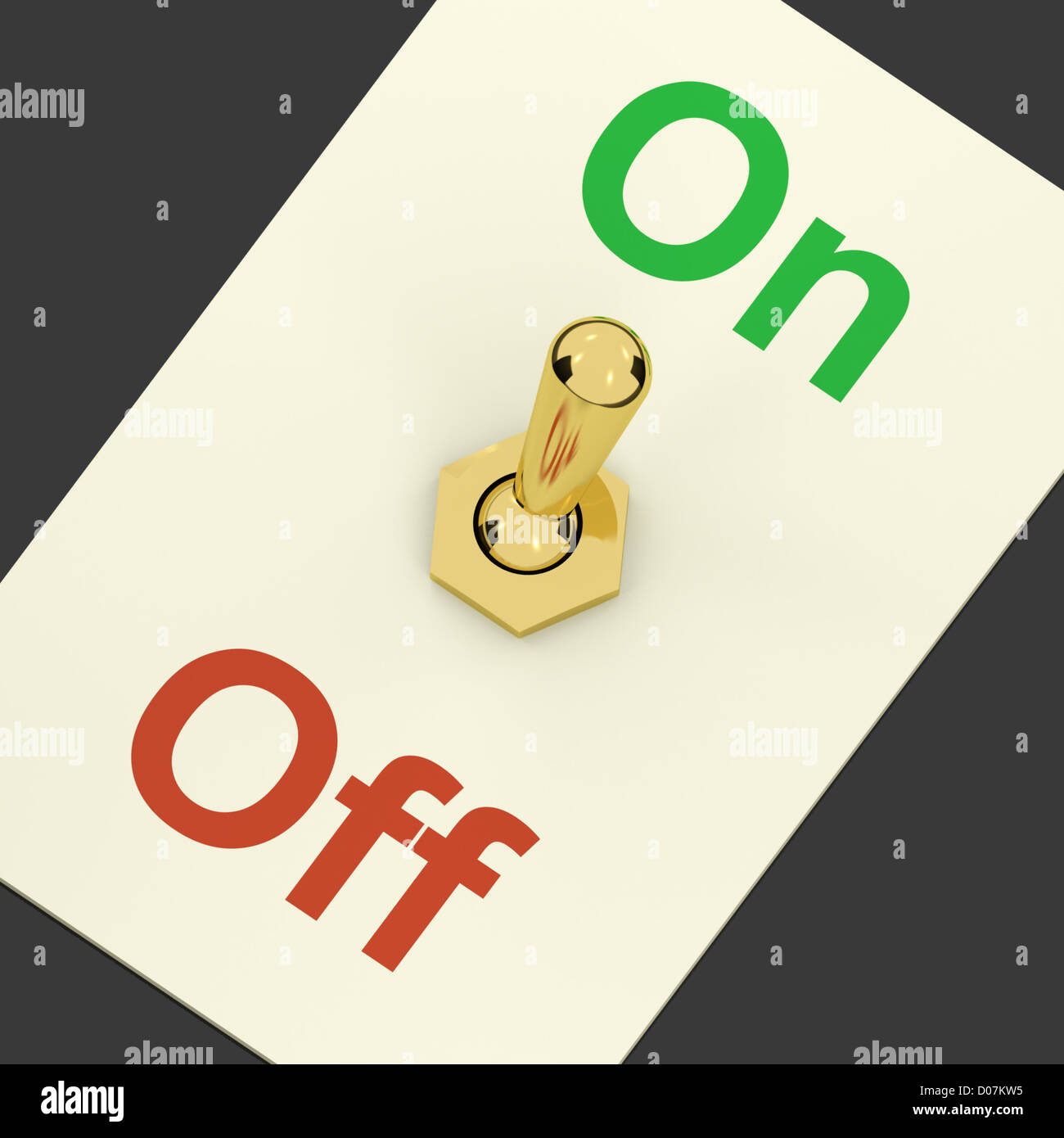 Switch In On Position Showing Power Working Or Positive Situations