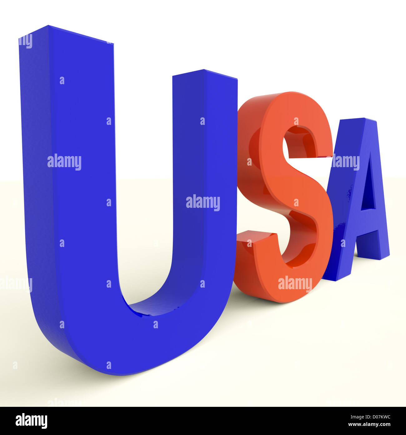Usa Word As Sign For America And Patriotism Stock Photo