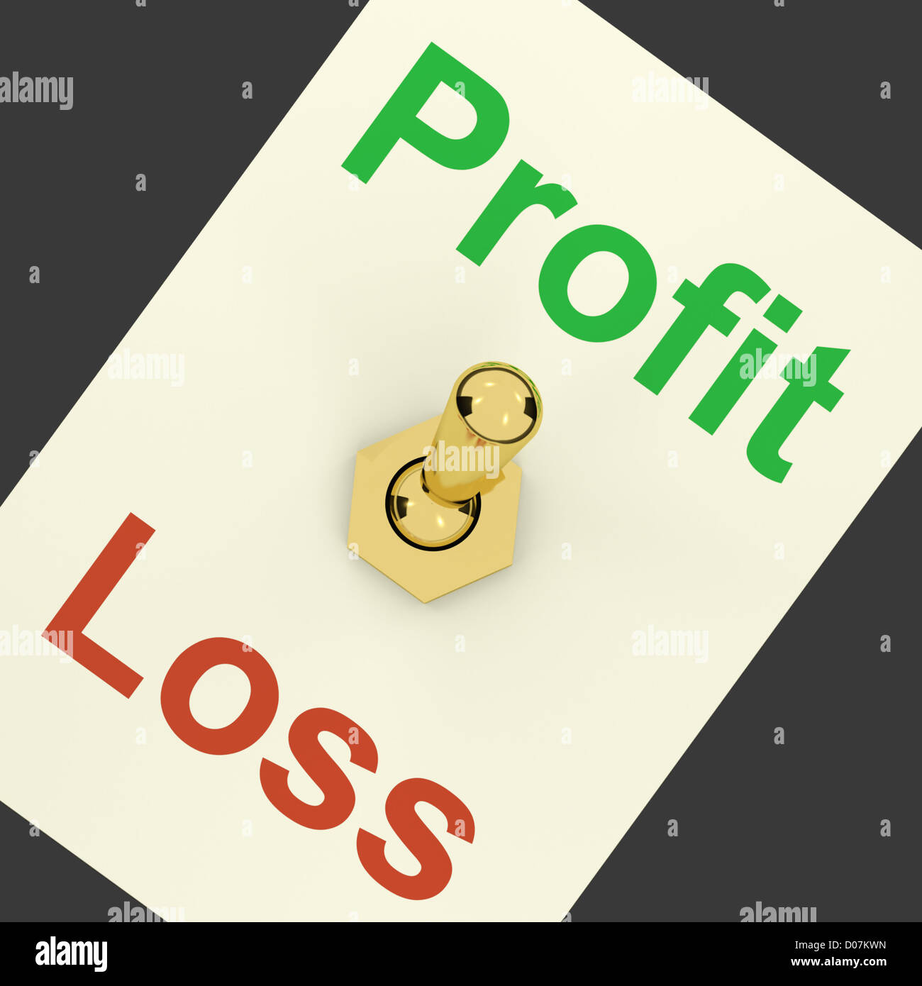 Profit Switch On Representing Market And Trade Earning Stock Photo - Alamy