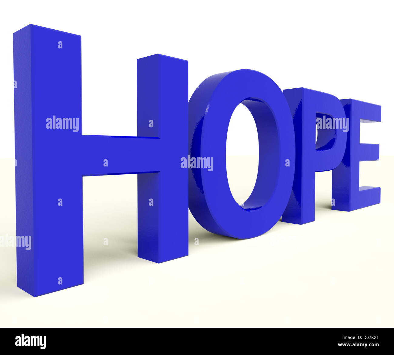 Hope Word As Sign Of Wishing And Hoping Stock Photo
