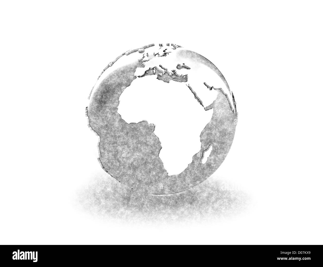 World globe pencil sketch on white background Stock Photo  Alamy