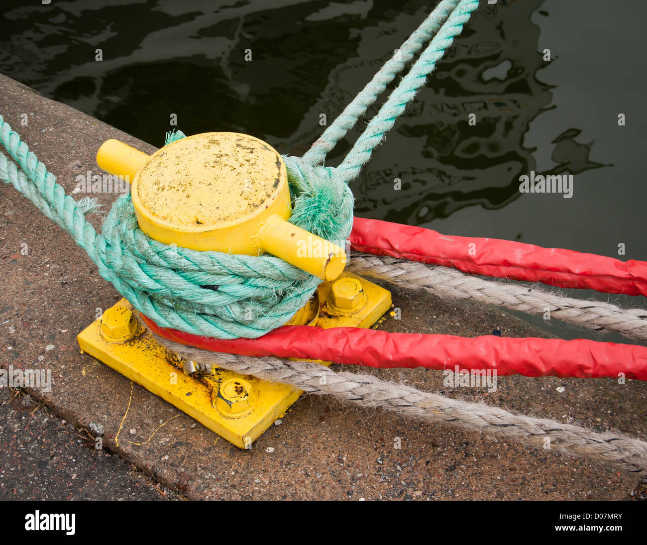 Ropes around a pole Stock Photo