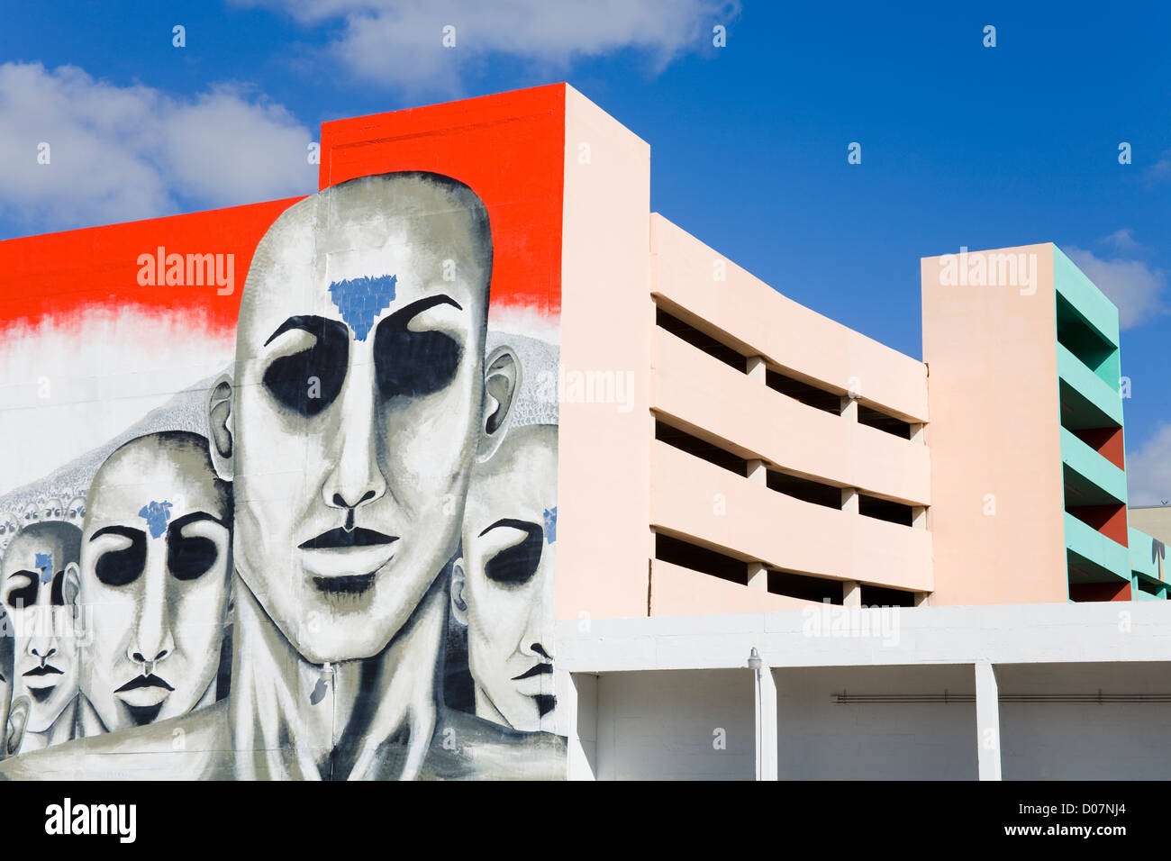 Mural by Subi in downtown Miami,Florida,USA Stock Photo