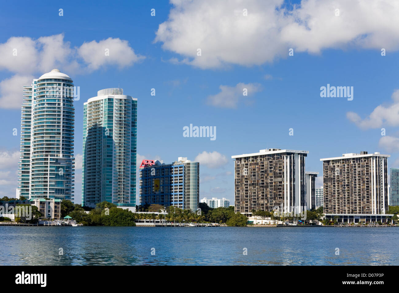 Miami skyline viewed from Key Biscayne,Florida,USA Stock Photo - Alamy