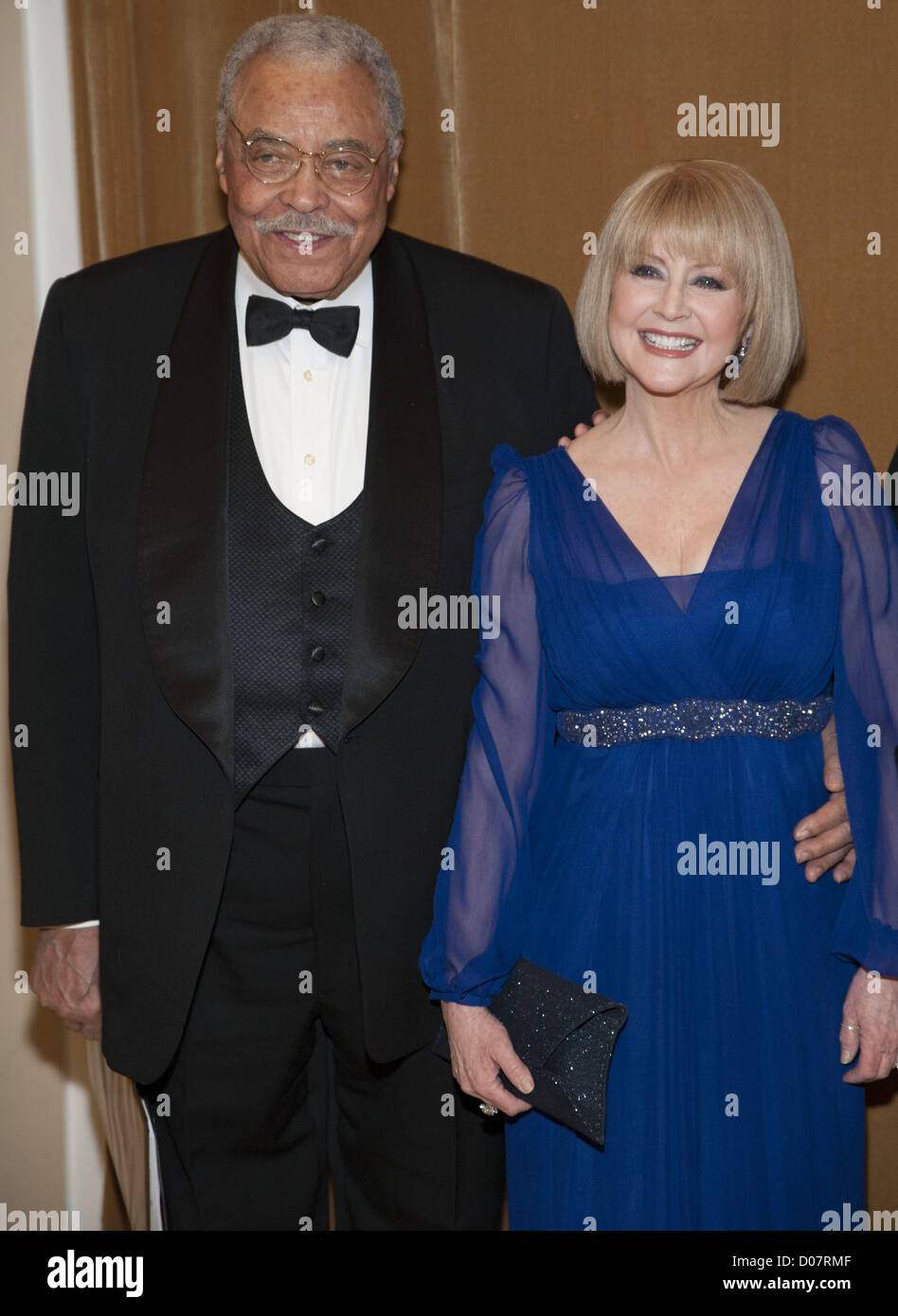 Nov. 19, 2012 - Philadelphia, Pennsylvania, U.S - Academy Award winner, JAMES EARL JONES, and wife, CECILIA HART, at the Marian Anderson Award Gala. Mr Jones is the recipient of the  2012 Marian Anderson Award. The Gala and Award Ceremony was held at the Kimmel Center For The Performing Arts in Philadelphia (Credit Image: © Ricky Fitchett/ZUMAPRESS.com) Stock Photo