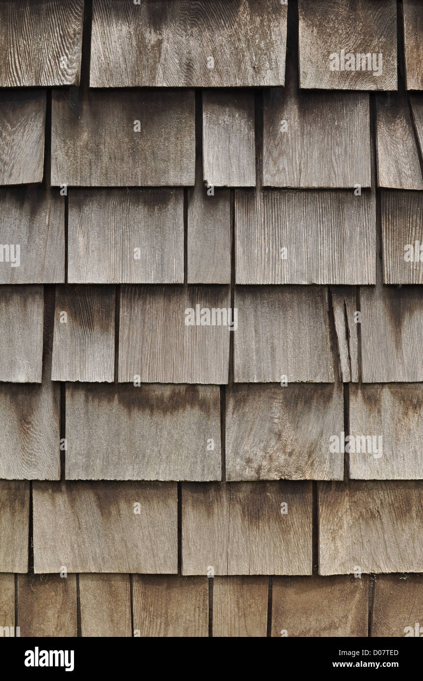 Aged Wooden Shingle Background With Copyspace Stock Photo Alamy