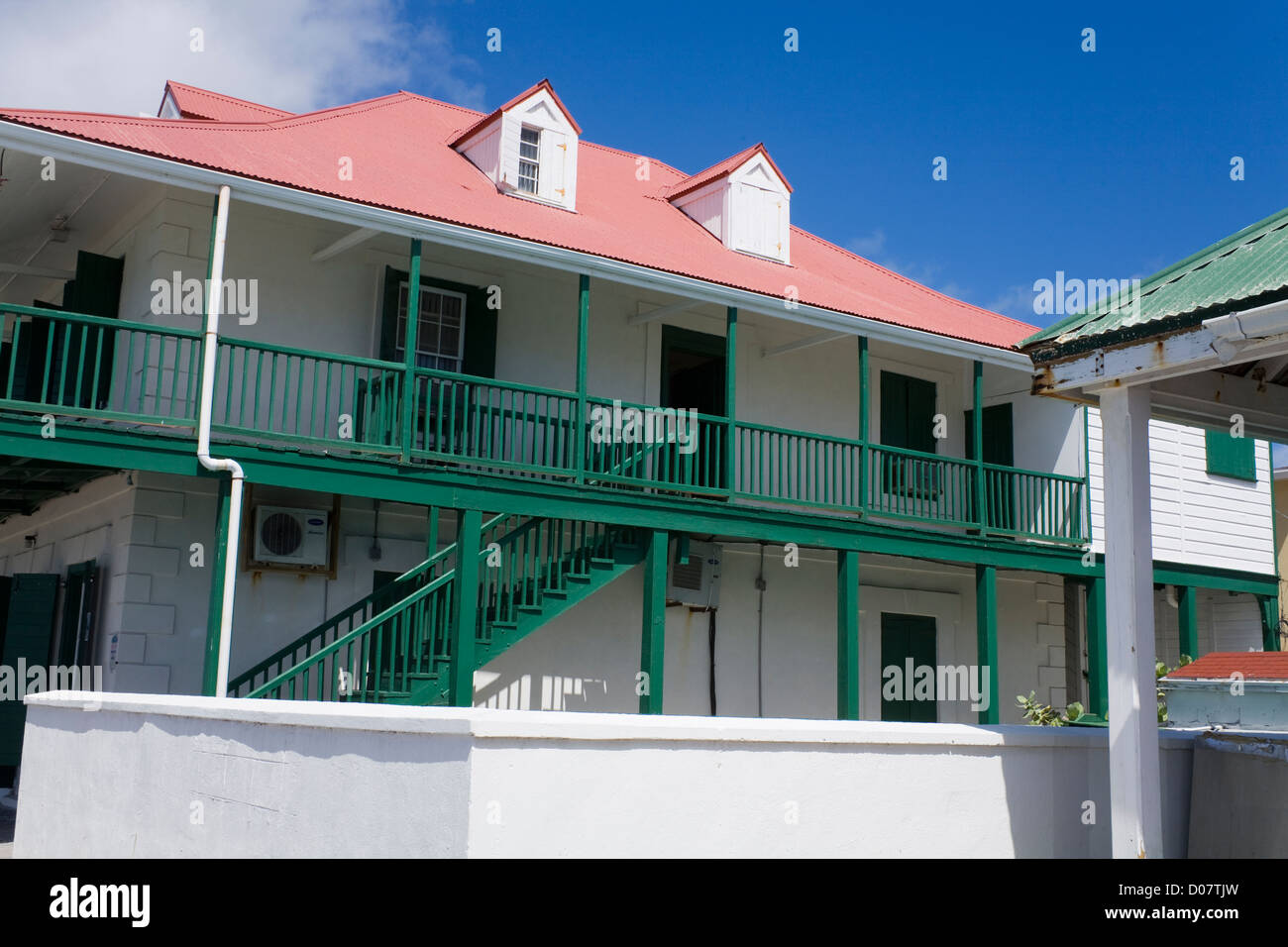 Historic District in Cockburn Town,Grand Turk Island, Turks & Caicos Islands, Caribbean Stock Photo