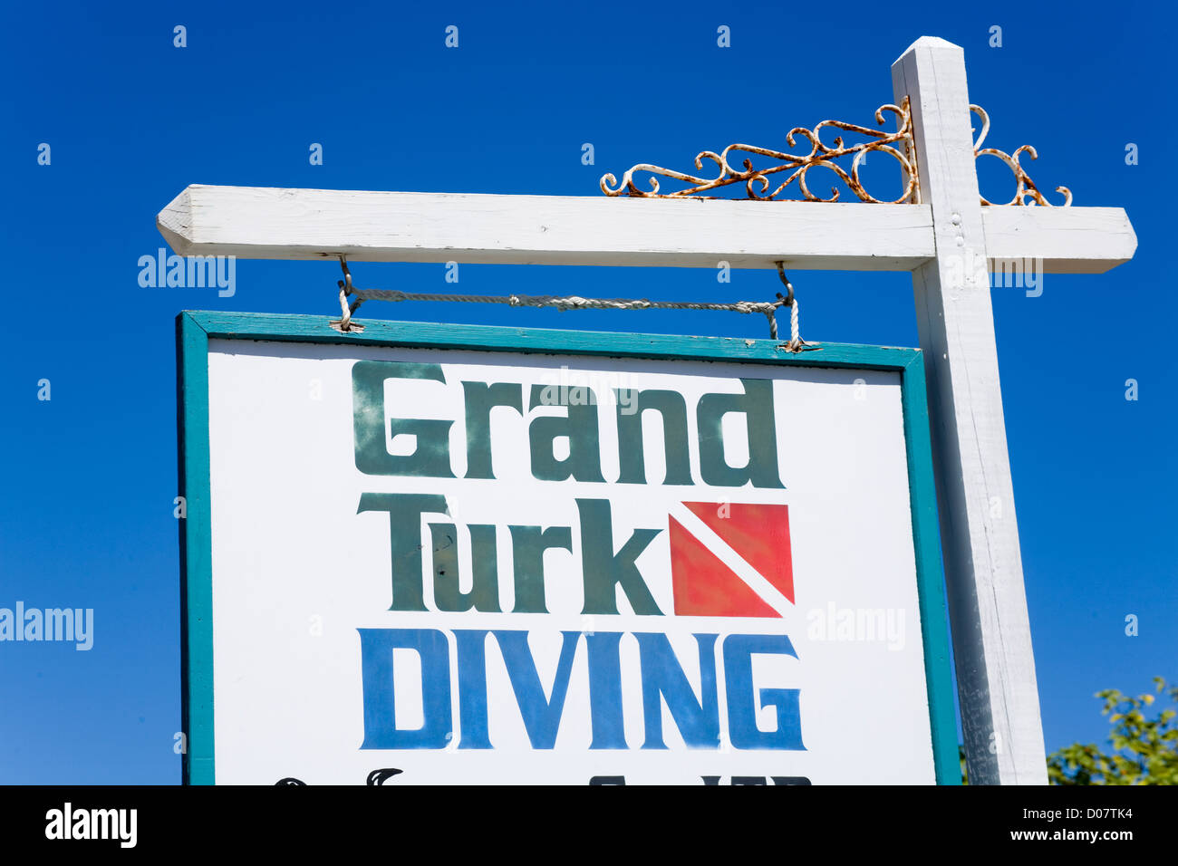 Diving Center in Cockburn Town, Grand Turk Island, Turks & Caicos Islands, Caribbean Stock Photo