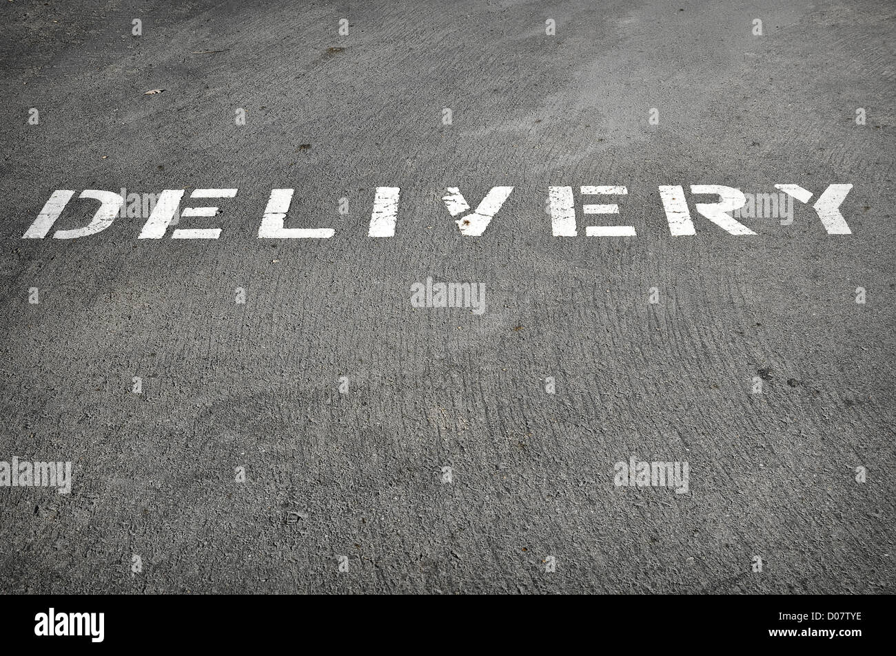 Grungy Delivery Sign that can be used as a background Stock Photo