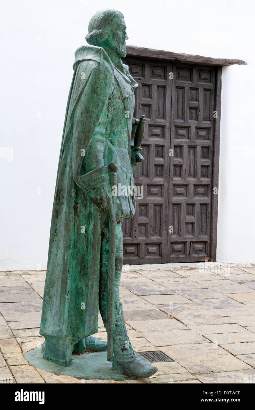 Conquistador Statue,Spanish Governors Palace,San Antonio,Texas,USA Stock Photo