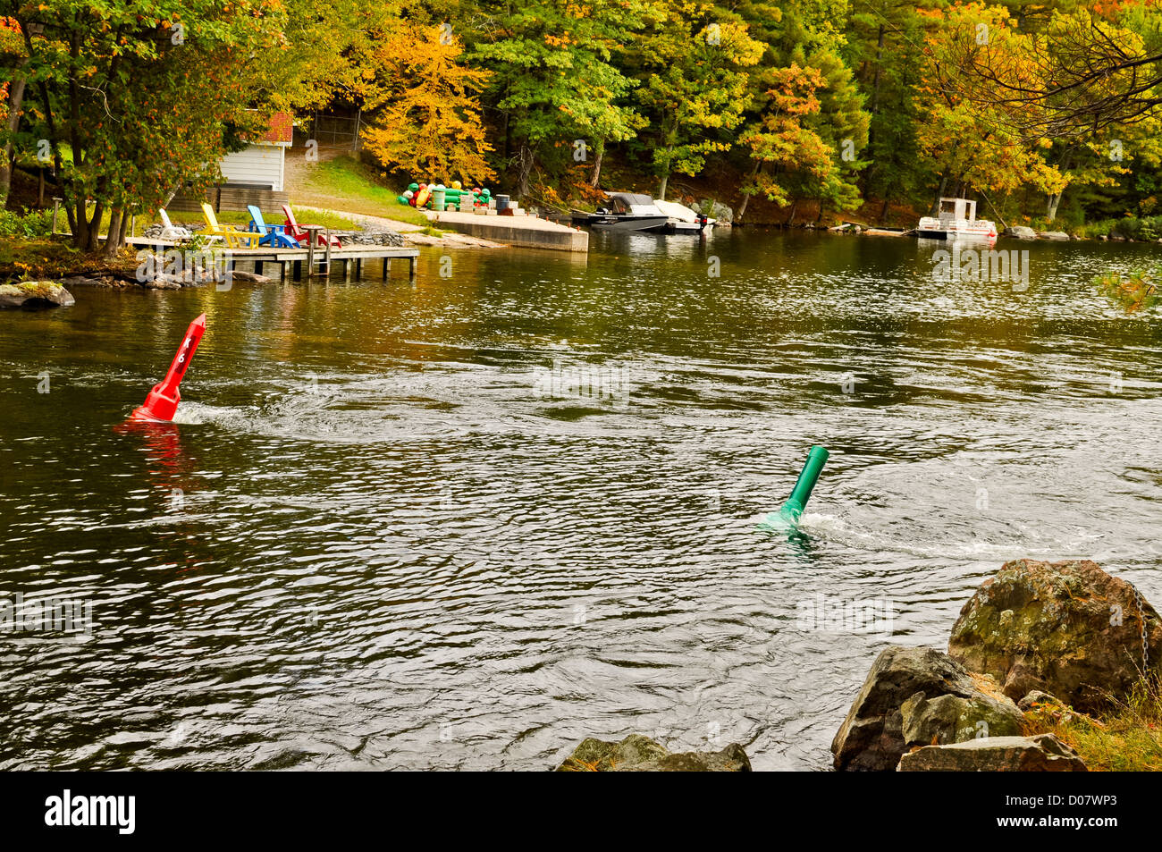 red and green buoys Stock Photo Alamy