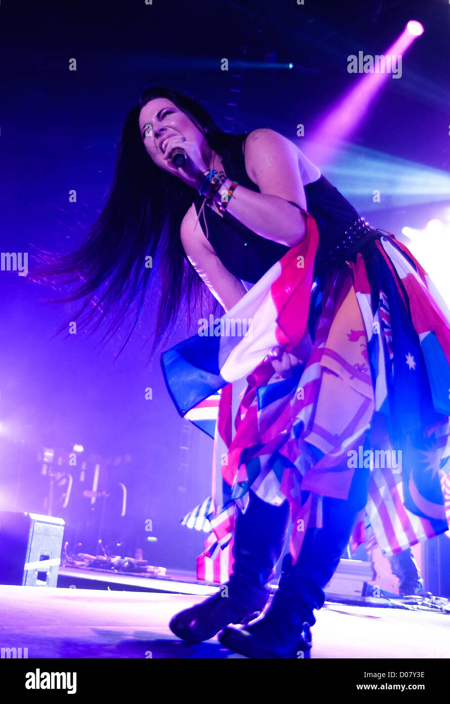 Grammy Award winning rock band Evanescence plays Wembley Arena on 09/11/2012 at Wembley Arena, London. Persons pictured: Amy Lee. Picture by Julie Edwards Stock Photo