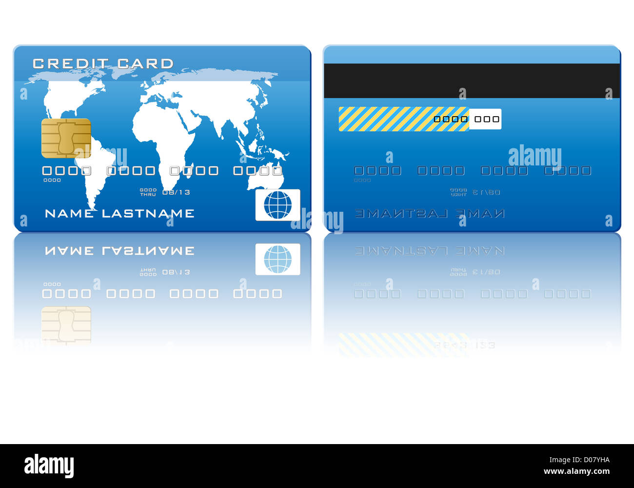 Credit card on a white background. Vector illustration Stock Photo - Alamy