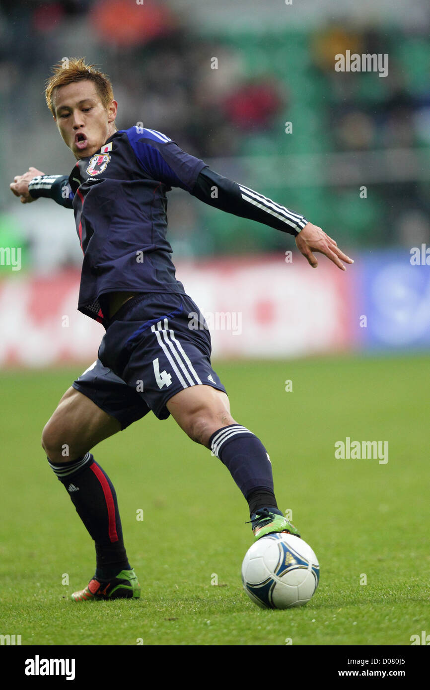 Keisuke Honda (JPN),  OCTOBER 16, 2012 - Football / Soccer : Keisuke Honda of Japan in action during the International Friendly Match between Japan - Brazil at Stadion Wroclaw, Wroclaw, Poland.  (Photo by AFLO) [2268] Stock Photo