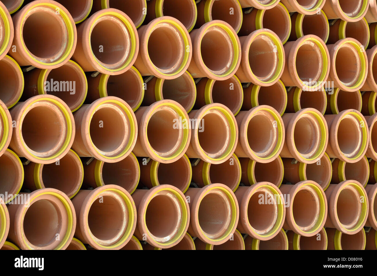 Sewer Pipes Background Stock Photo