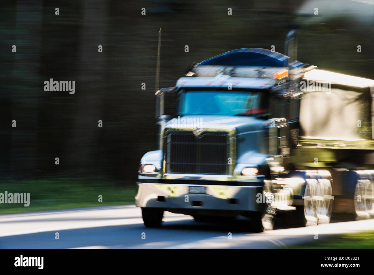 Truck driving Stock Photo