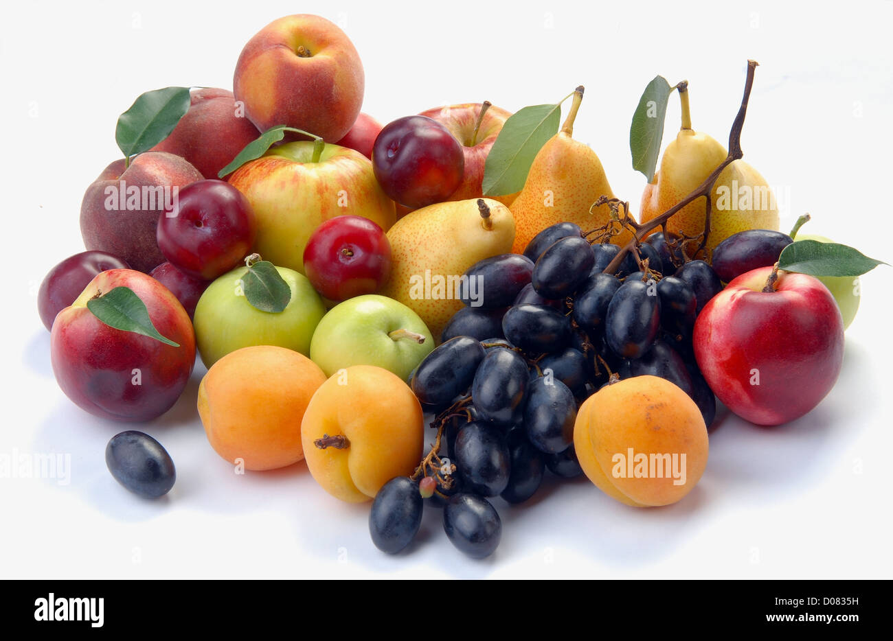 Summer fruit on a white background Stock Photo