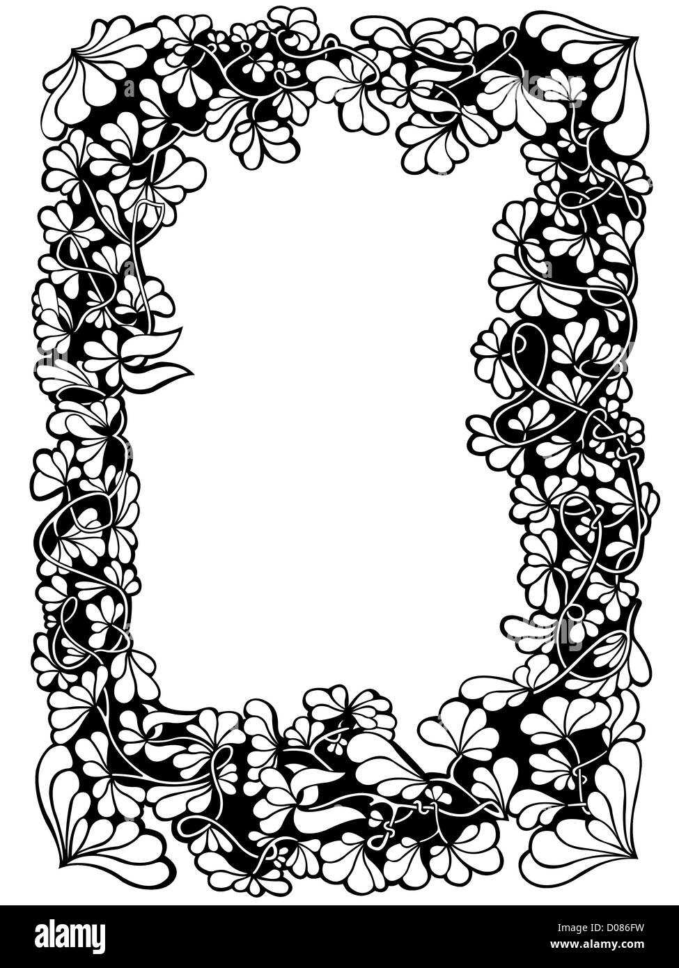 Floral frame isolated on white Stock Photo - Alamy