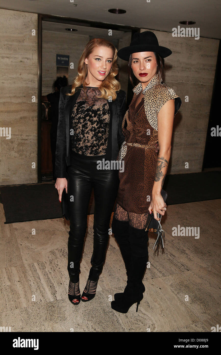 Amber Heard, Tasya Van Ree attends the Society of Sloane-Kettering Cancer Center's 2010 fall party at the Four Seasons Stock Photo