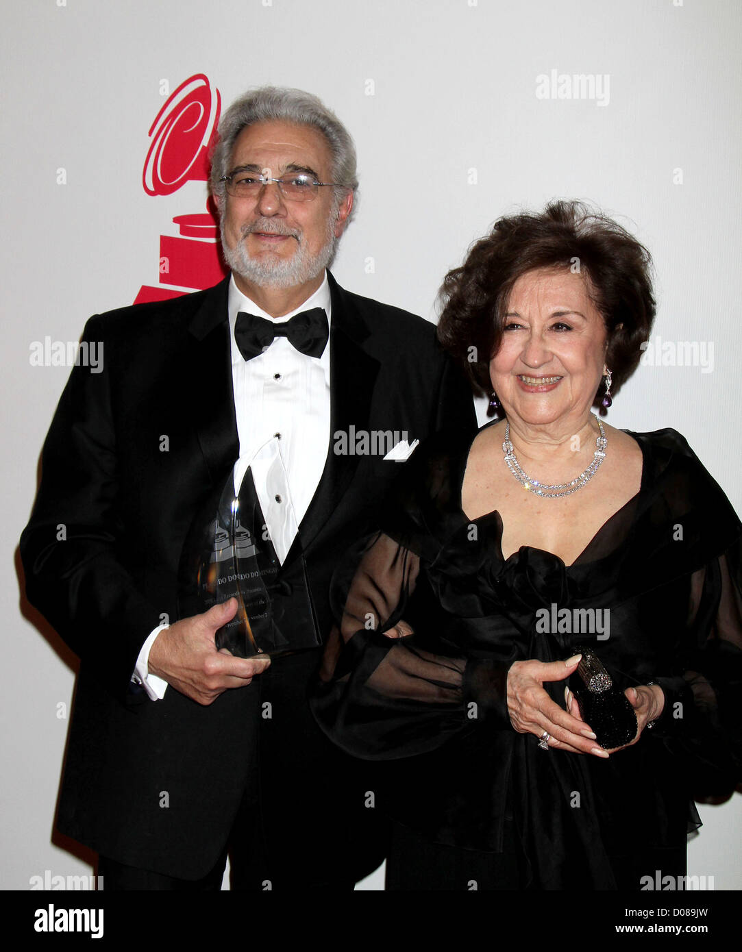 Placido Domingo and Marta Ornelas 2010 Person Of The Year Honoring Placido Domingo held at Mandalay Bay Hotel and Casino Las Stock Photo