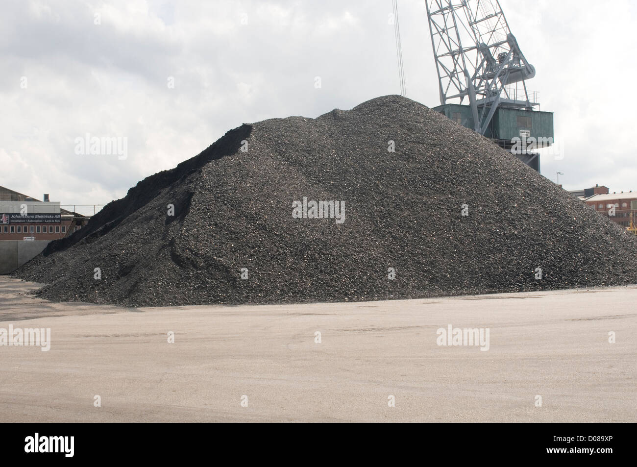 coal stockpiles pile piles stock stockpile crane cranes fossil