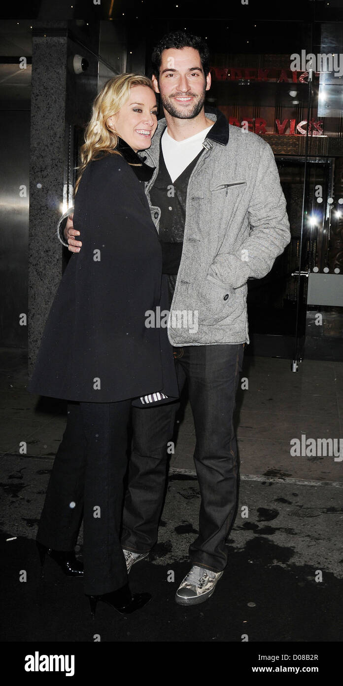 Tamzin Outhwaite and Tom Ellis, at the Met Bar. London, England - 17.11.10 Stock Photo