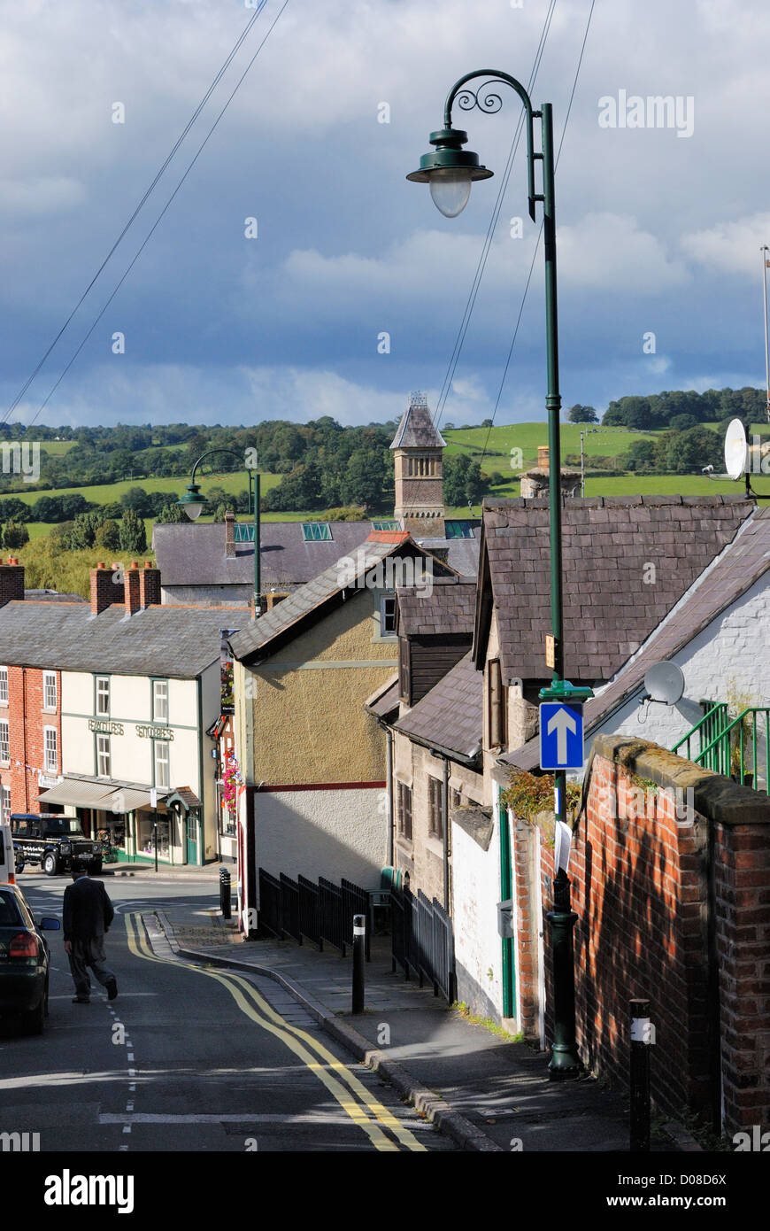 The historic town of Ruthin, Denbighshire, North Wales situated in the