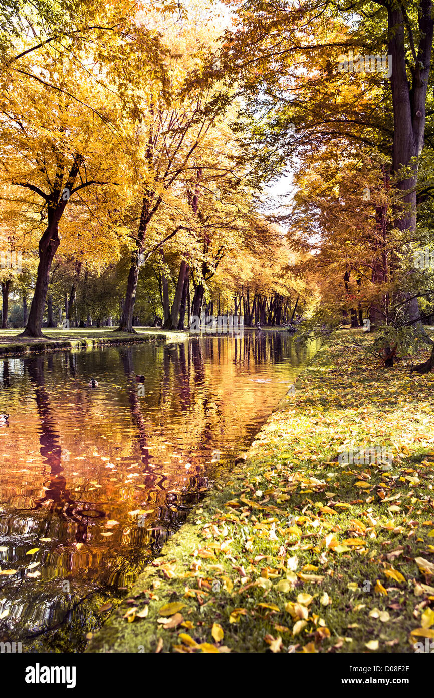 Old park in fall. Germany, Europe Stock Photo
