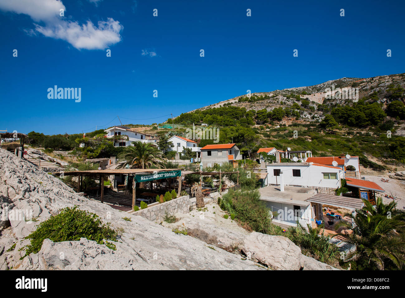 Zorace town on hvar island, Croatia Stock Photo