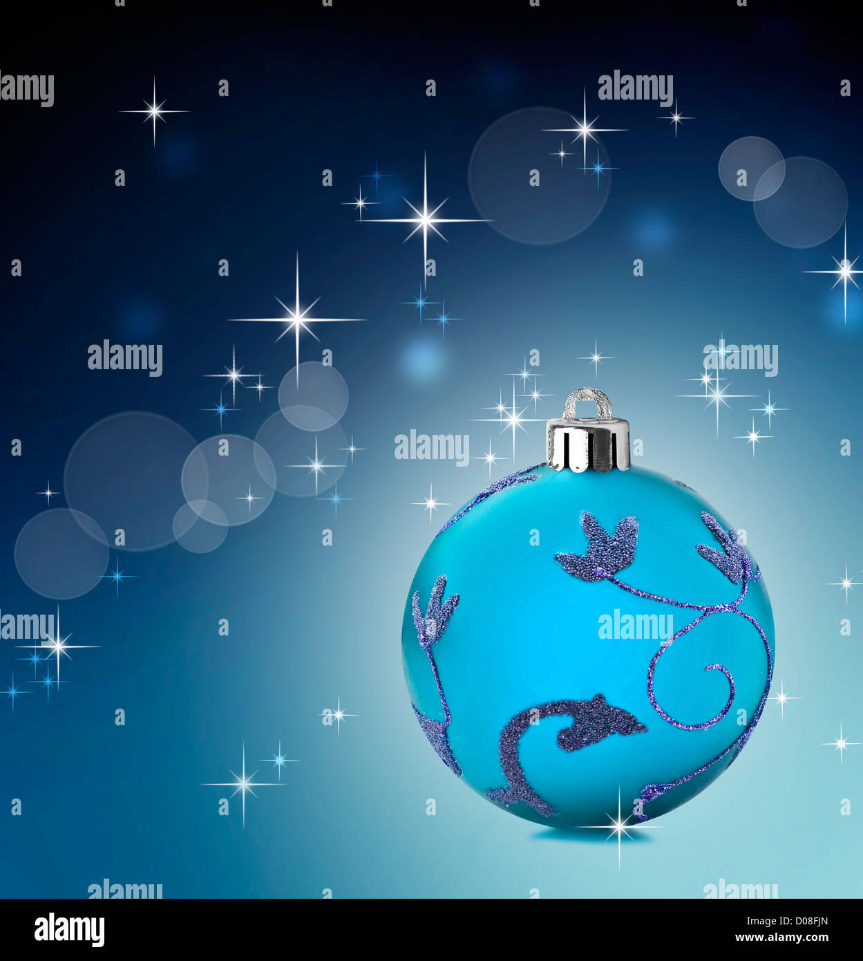 Blue christmas background with stars shining Stock Photo Alamy