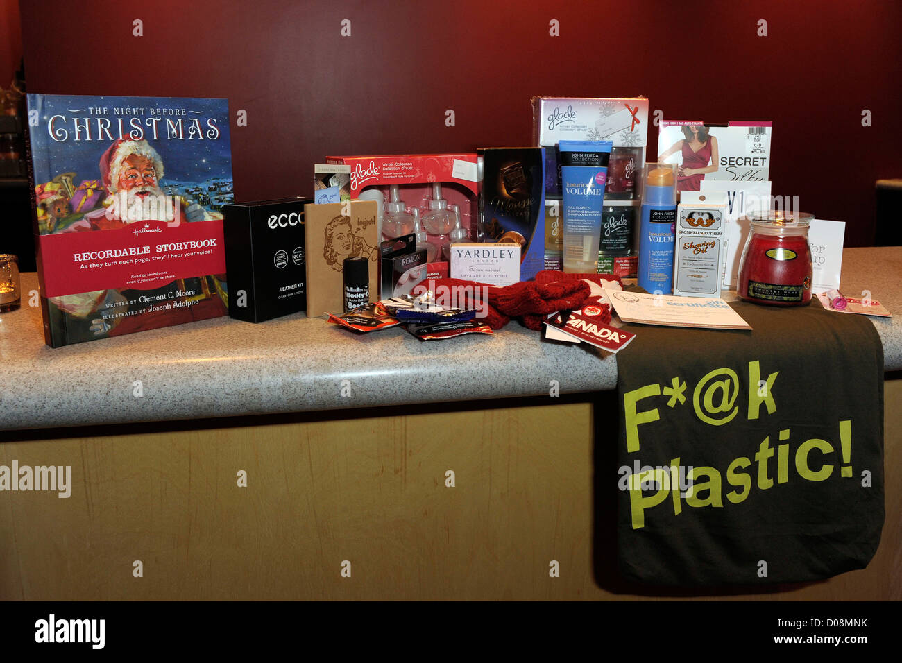 Contents of Swag Bag Media preview of the Tastemakers Lounge at the th Annual Gemini Awards