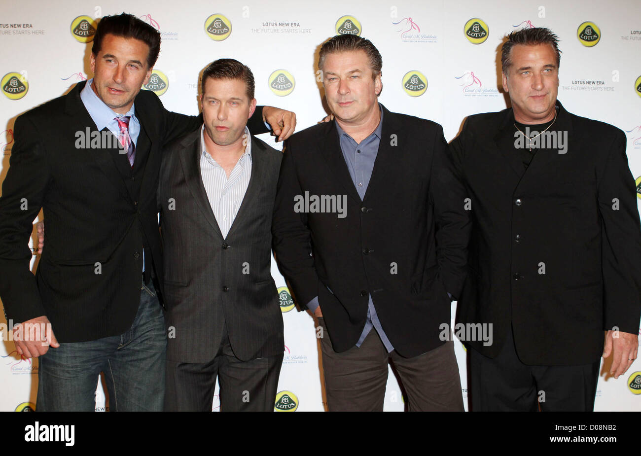 Brothers Billy Baldwin, Stephen Baldwin, Alec Baldwin and Daniel Baldwin U.S Launch Event for New Lotus Cars held at a Private Stock Photo