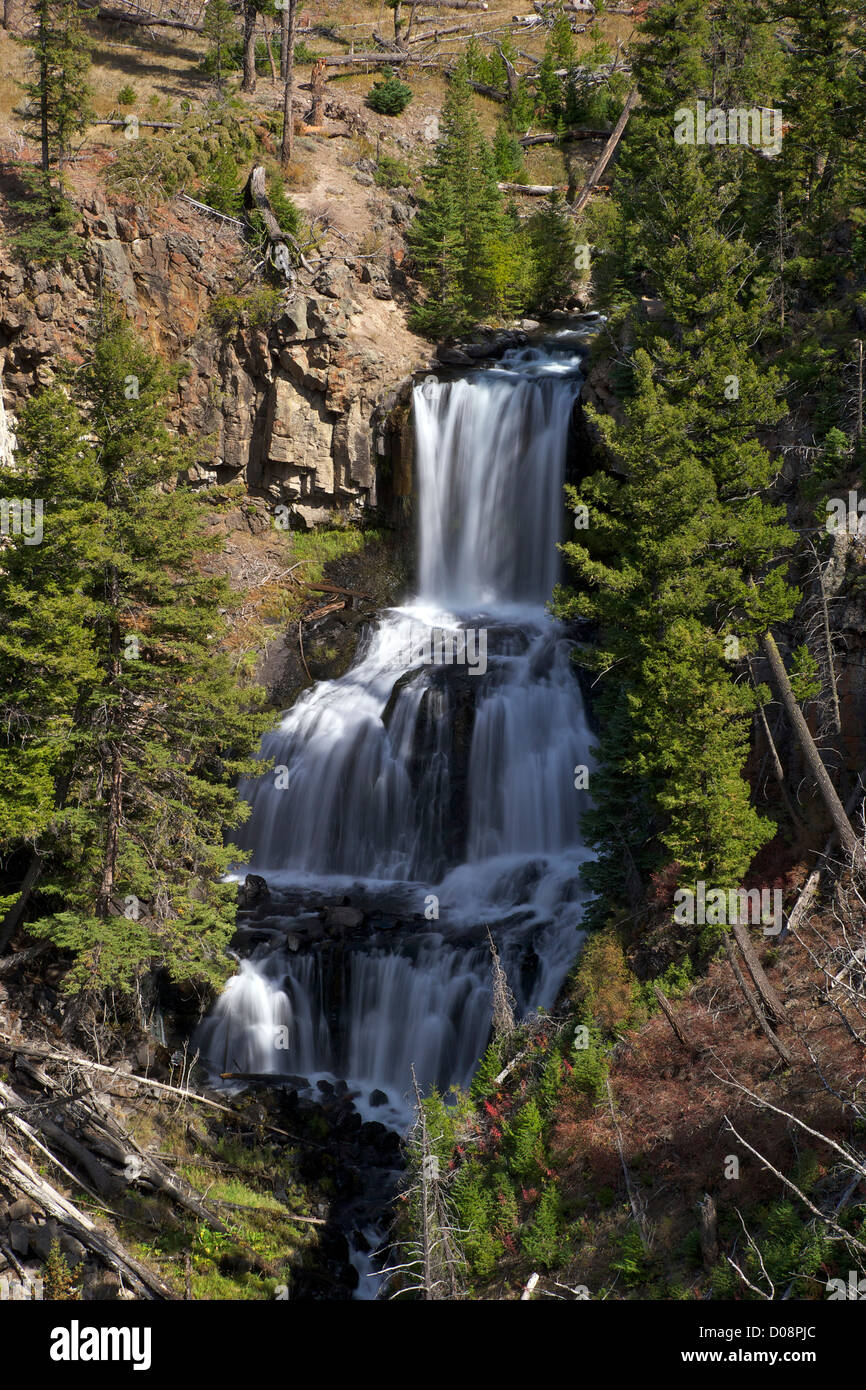 Undine Falls, near Mammoth Hot Springs, Yellowstone National Park, Wyoming, USA Stock Photo